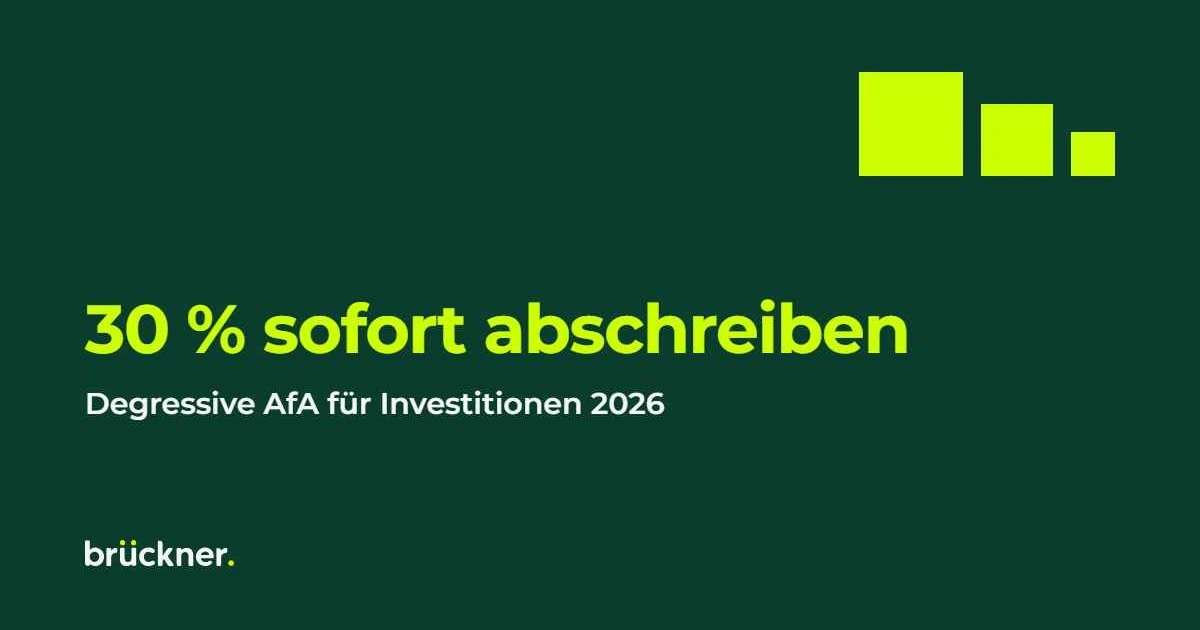 Illustration zum Beitrag Degressive AfA 2026: So nutzen Sie die 30-Prozent-Abschreibung richtig